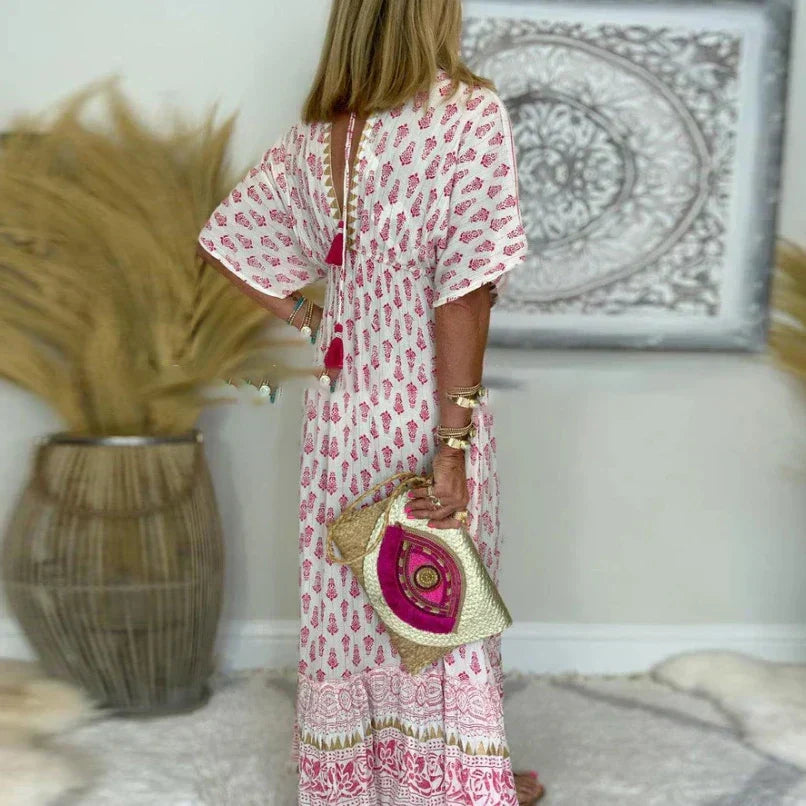 Damen Bedrucktes Sommerkleid im Boho-Stil (3)