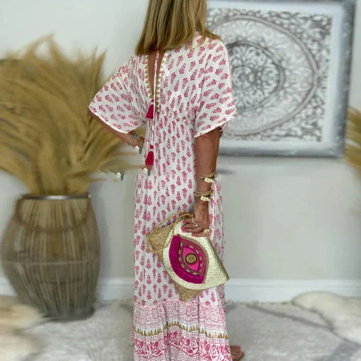 Damen Bedrucktes Sommerkleid im Boho-Stil (3)