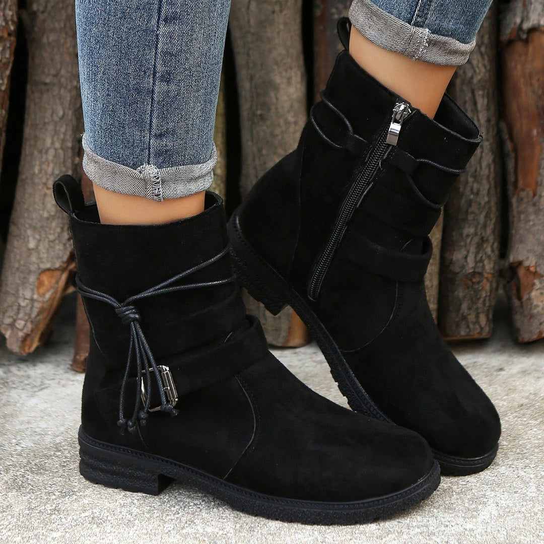 Damen Bequeme Plateau-Stiefelette für Winter in Braun 3