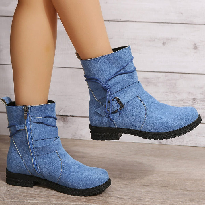 Damen Bequeme Plateau-Stiefelette für Winter in Braun 6