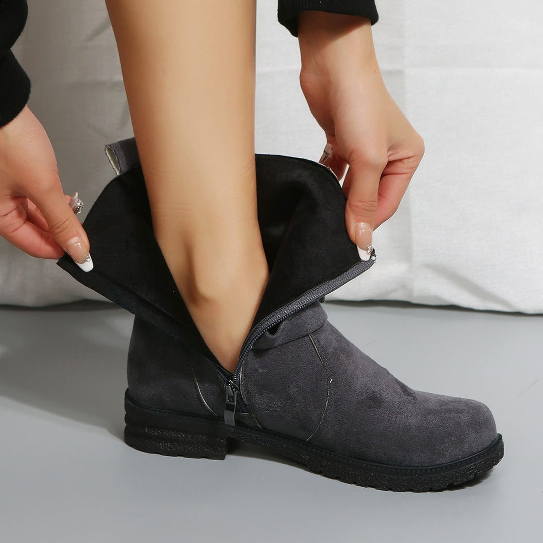Damen Bequeme Plateau-Stiefelette für Winter in Braun 7