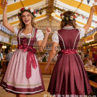 Elena | Damen Bluse Dirndl Komplett Set Midi