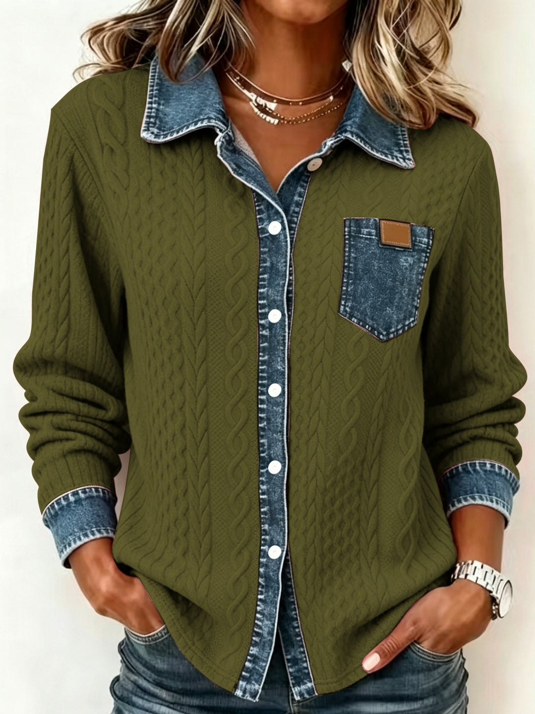 Damen Bluse elegant mit klassischem Schnitt (11)