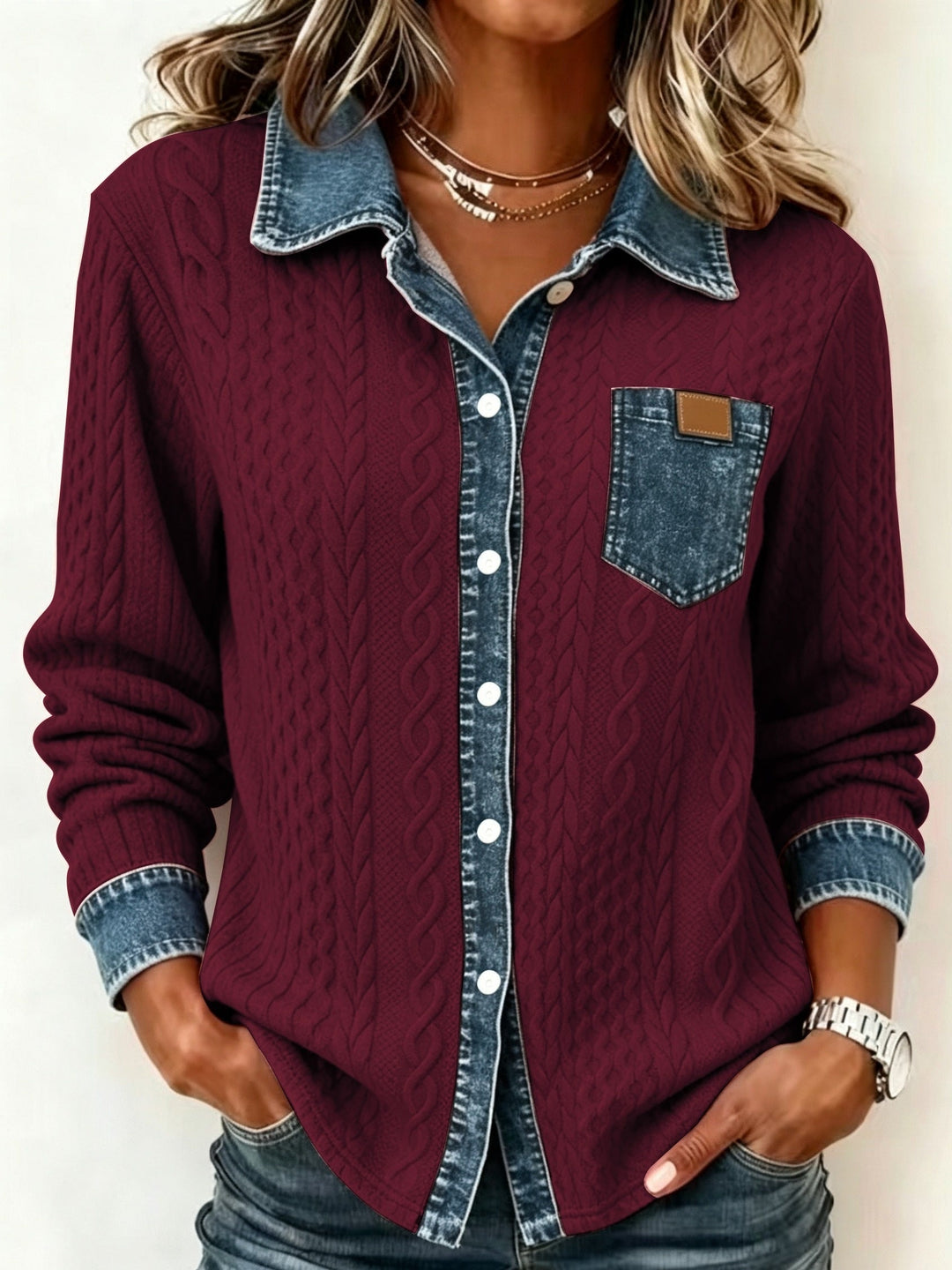 Damen Bluse elegant mit klassischem Schnitt (19)