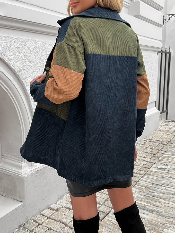 Damen Bluse im Blockdesign zum Überlagern (4)