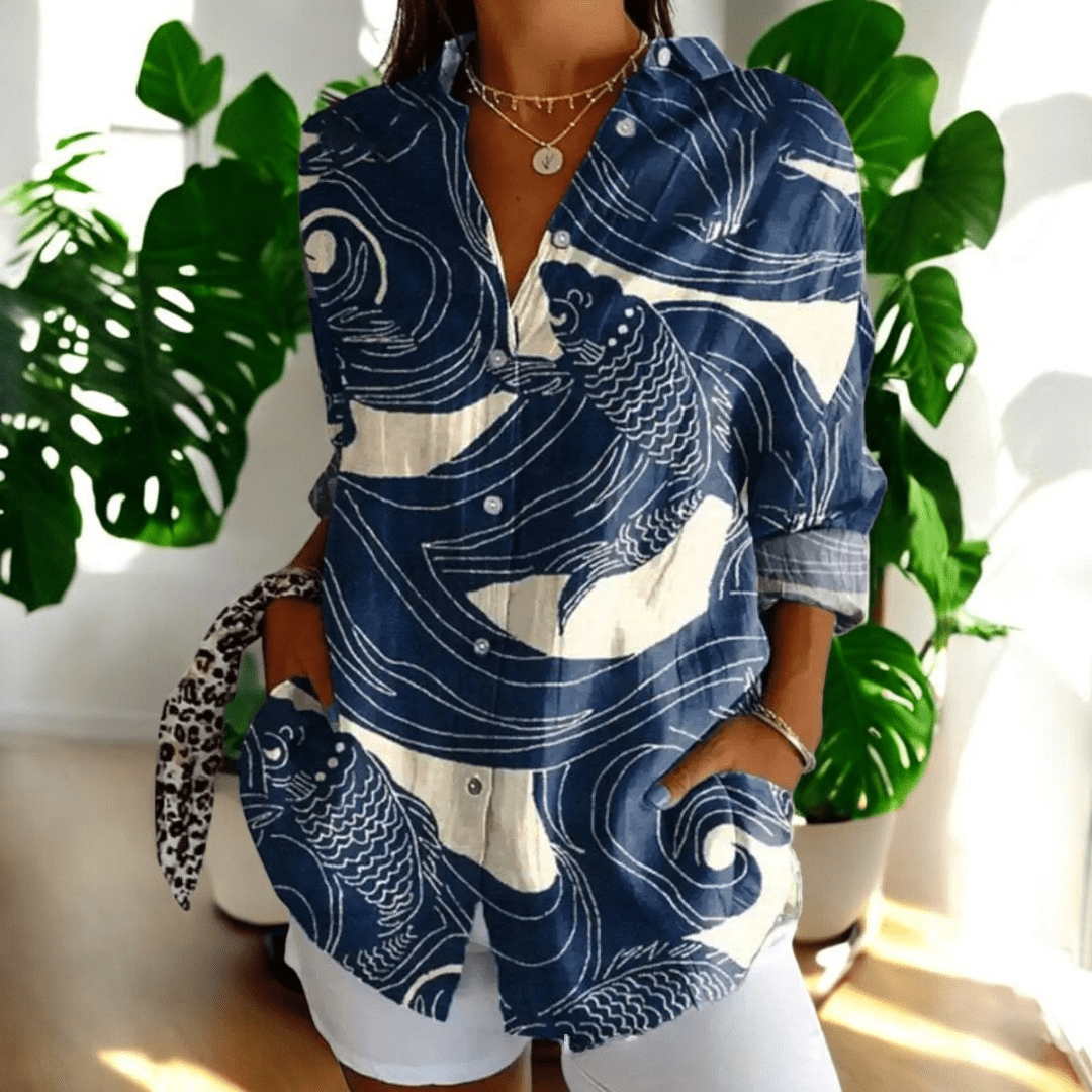 Damen Bluse im Vintage-Stil für alle Gelegenheiten in Carp