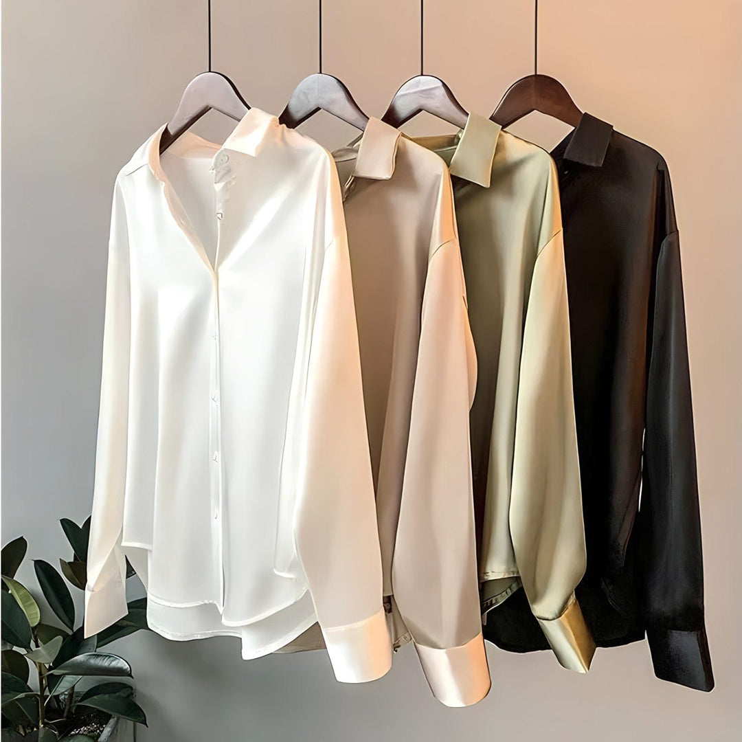 Damen Bluse im Vintage-Stil mit Langarm