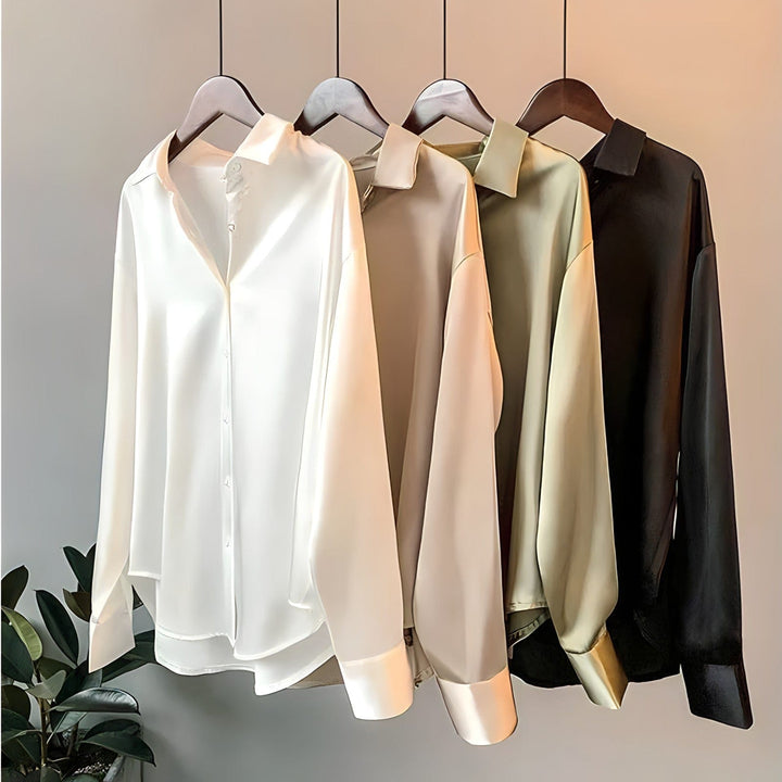 Damen Bluse im Vintage-Stil mit Langarm