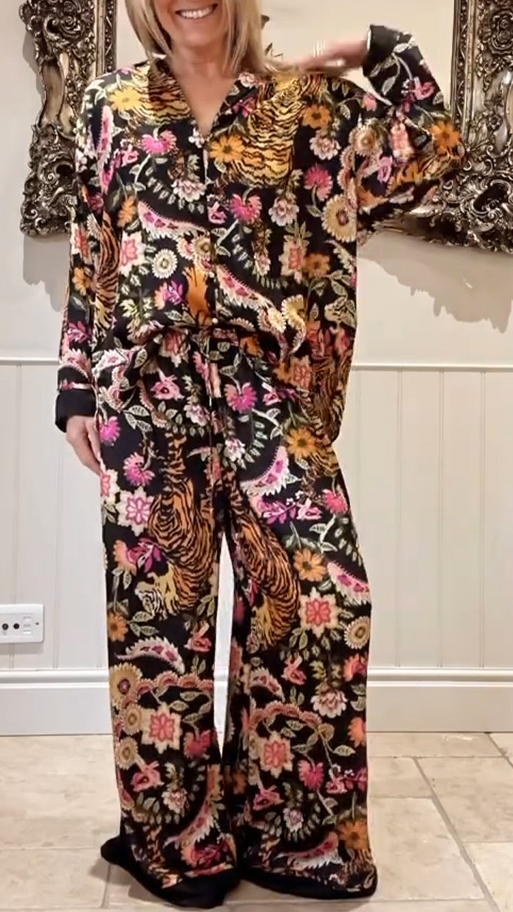 Damen Bluse mit Blumenmuster im Boho-Stil (2)