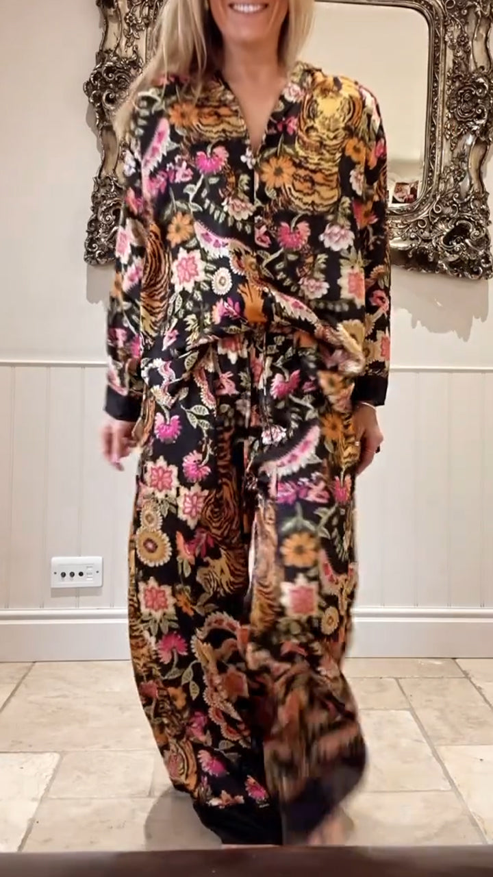 Damen Bluse mit Blumenmuster im Boho-Stil (3)