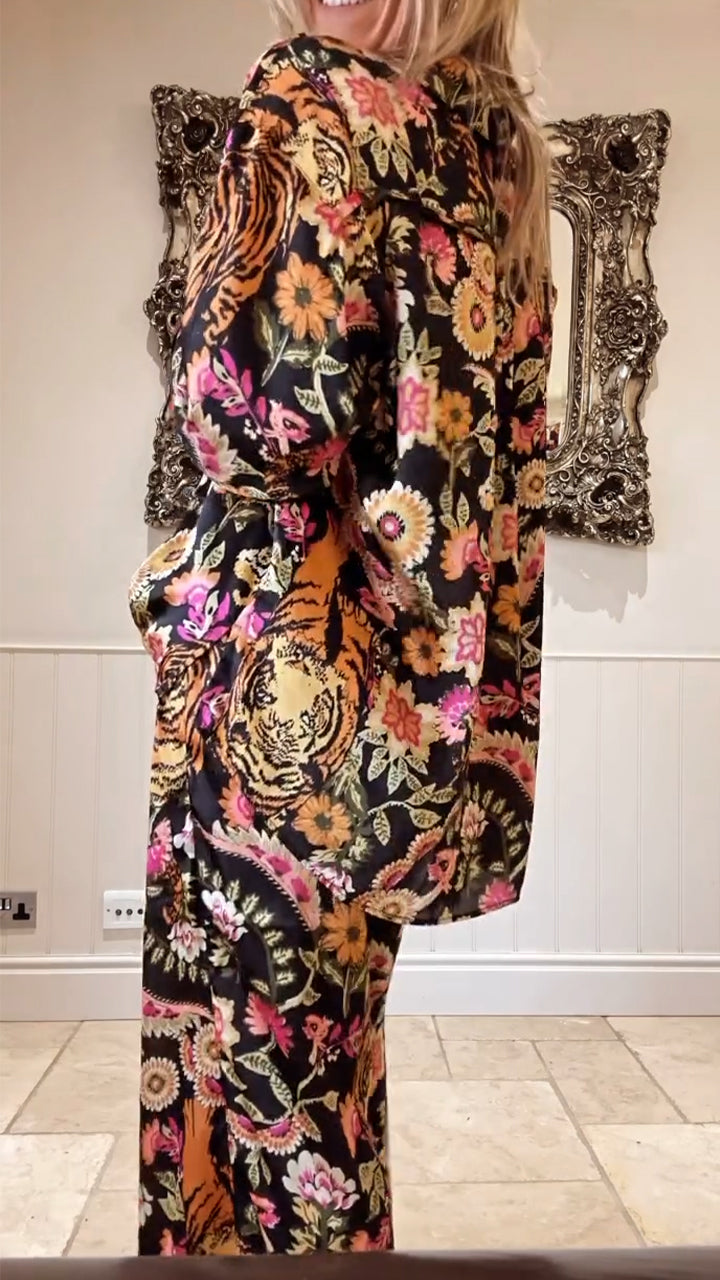 Damen Bluse mit Blumenmuster im Boho-Stil (5)
