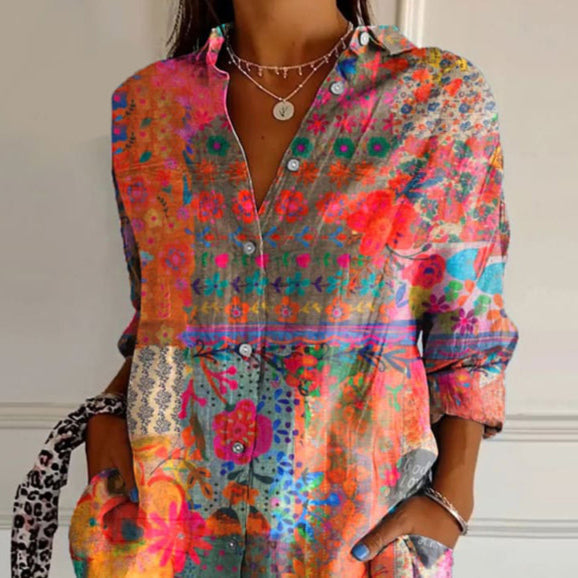 Damen Bluse mit Floralprint für den Sommer (2)