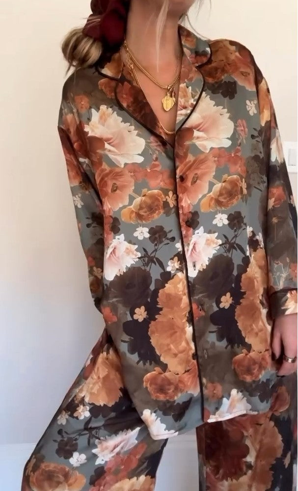 Damen Bluse mit Hose im abstrakten Boho-Stil (4)