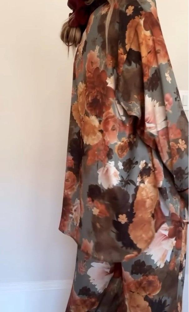 Damen Bluse mit Hose im abstrakten Boho-Stil (7)