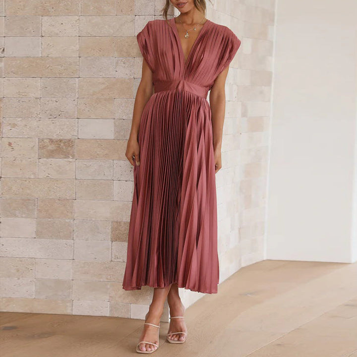 Damen Boho Hochzeitsgast-Midikleid für den Herbst (3)