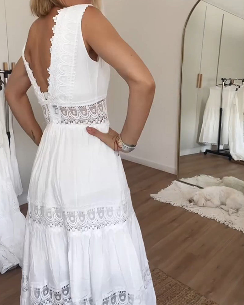 Damen Boho Midikleid für Hochzeitsgäste (2)