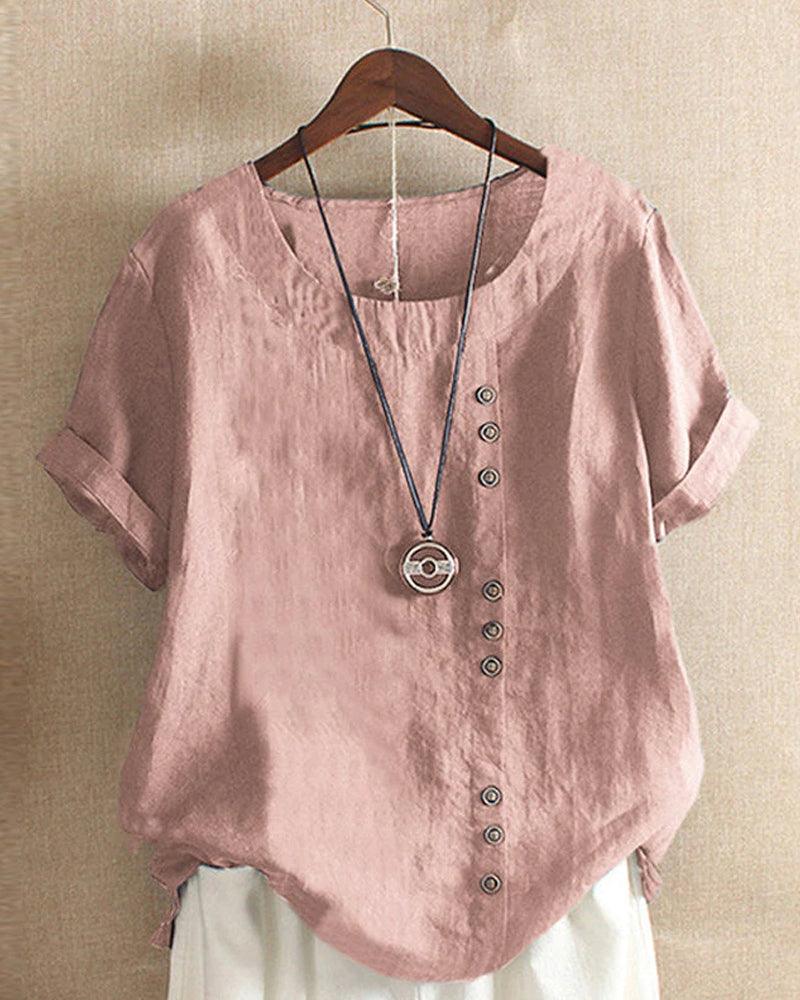 Damen Casual-Bluse für warme Sommertage in Rosa