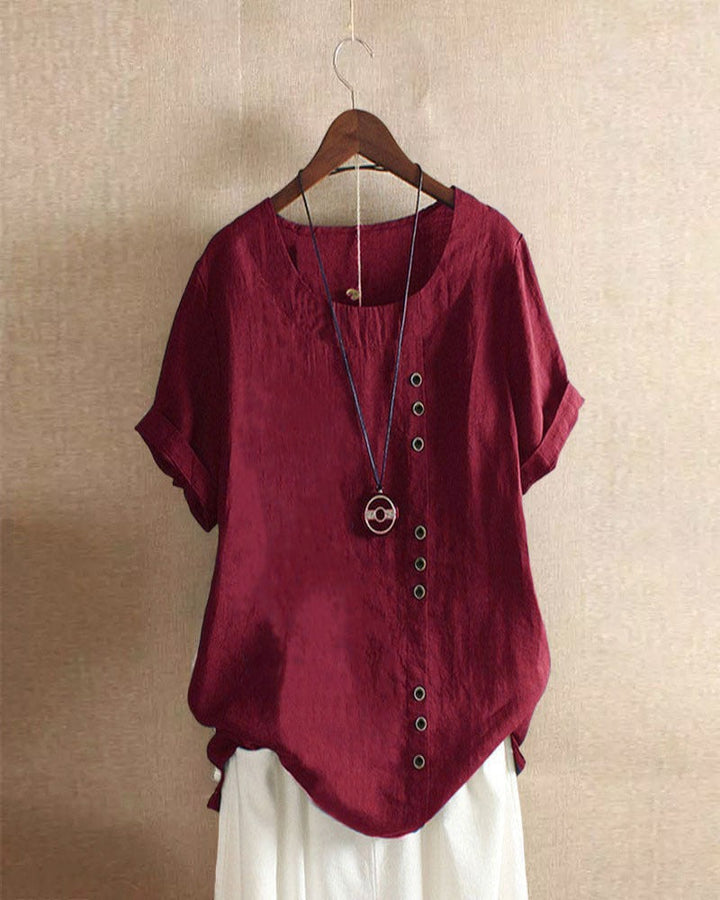 Damen Casual-Bluse für warme Sommertage in Rot