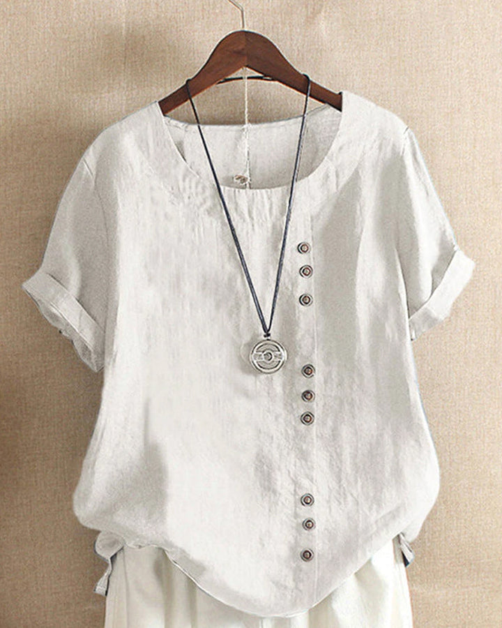 Damen Casual-Bluse für warme Sommertage in Weiß