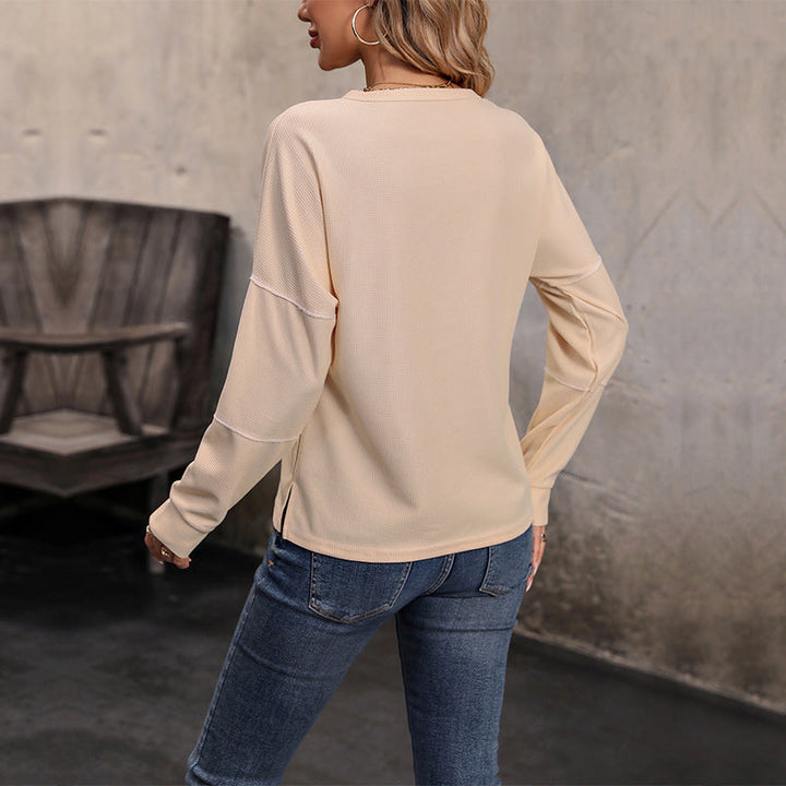 Damen Casual Langarm Bluse (3)