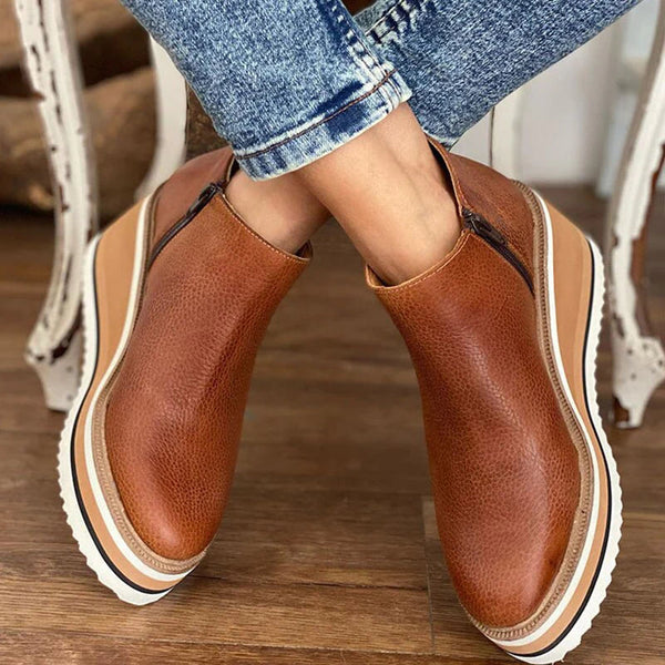 Damen Chelsea Stiefeletten für Herbst in Dunkelbraun
