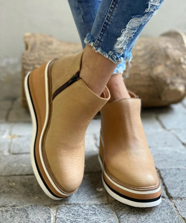 Damen Chelsea Stiefeletten für Herbst in Khaki
