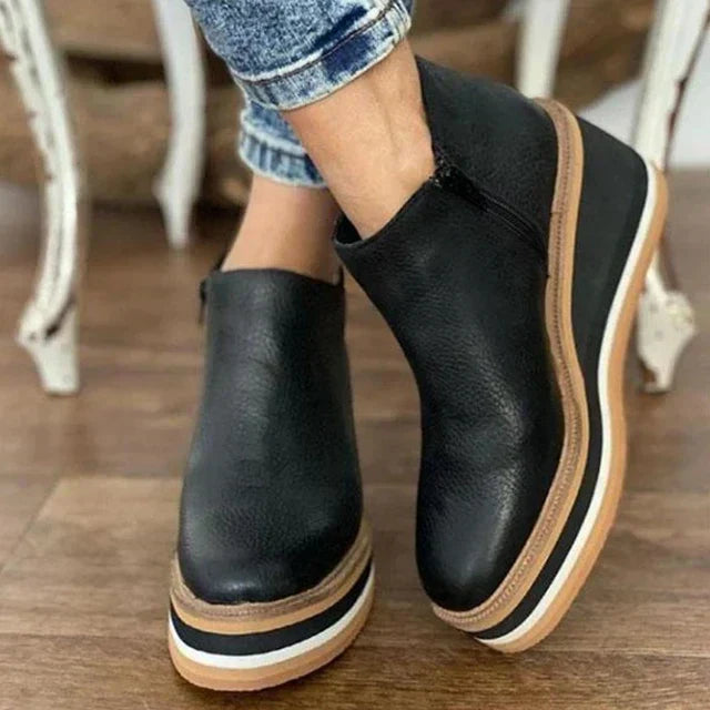 Damen Chelsea Stiefeletten für Herbst in Schwarz