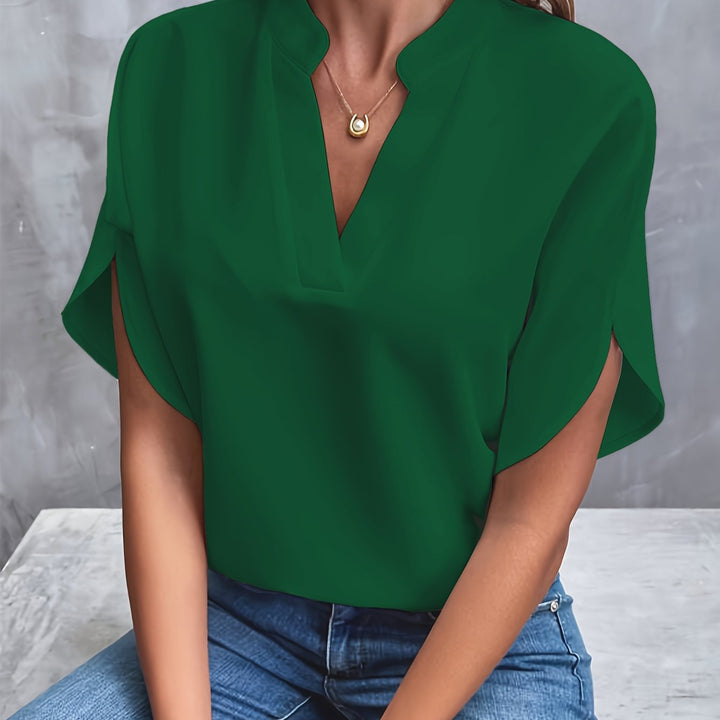 Damen elegante Bluse, atmungsaktiv für Sommer in Grün