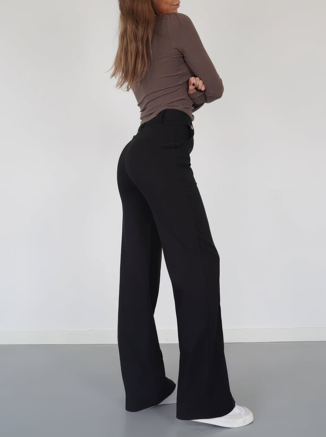 Damen Elegante Hose mit Hochbund (3)