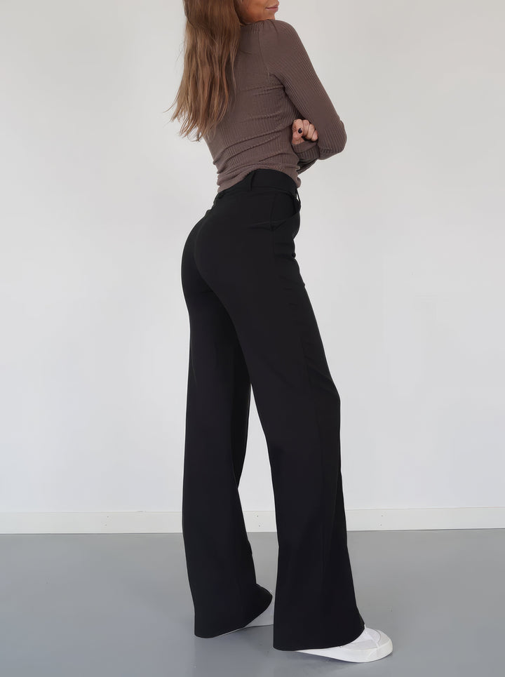 Damen Elegante Hose mit Hochbund (3)