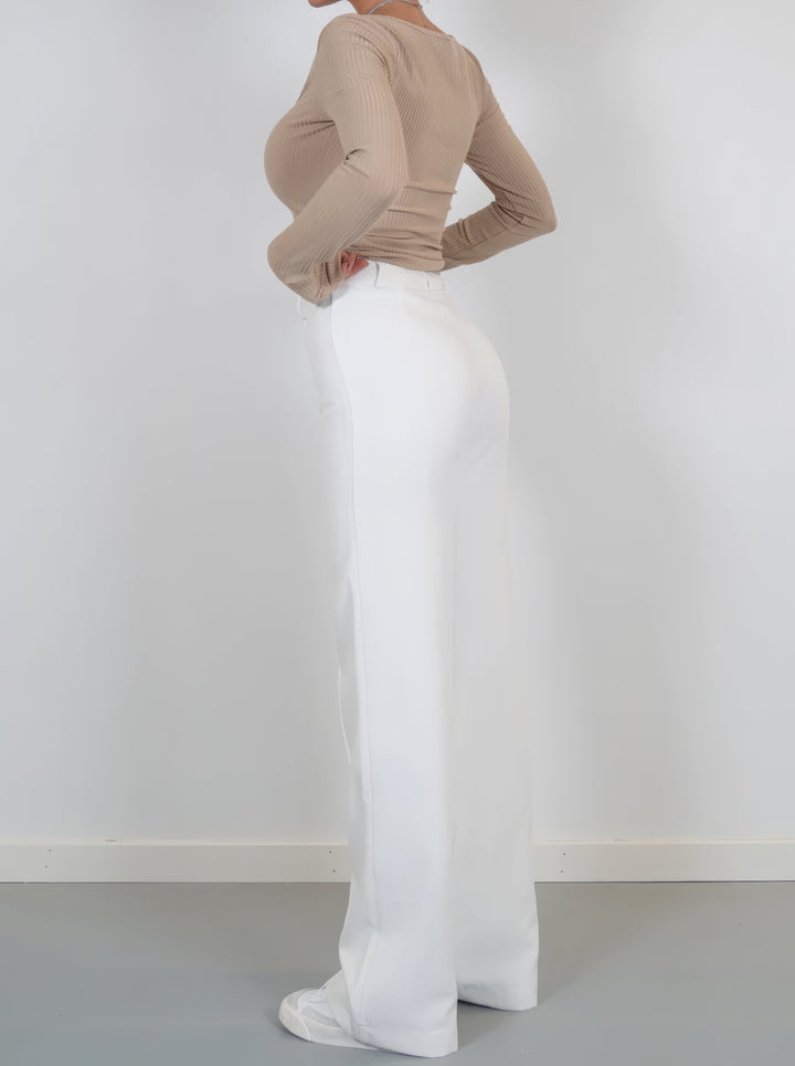 Damen Elegante Hose mit Hochbund (4)
