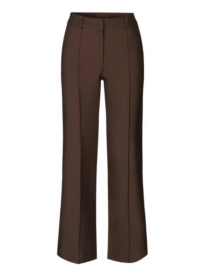 Damen Elegante Hose mit Hochbund in Braun 3