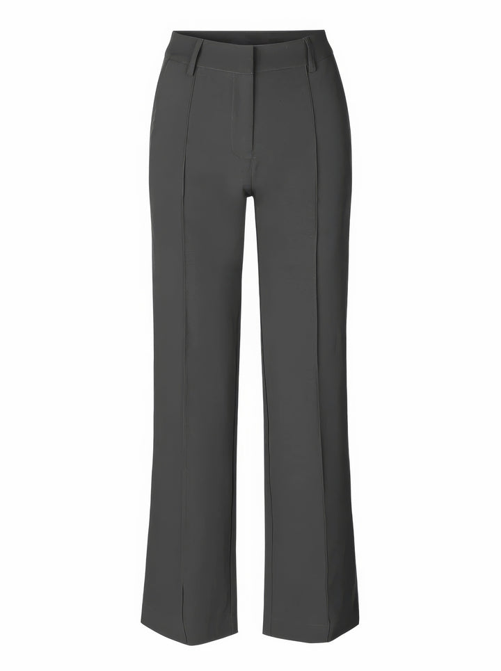 Damen Elegante Hose mit Hochbund in Grau 3