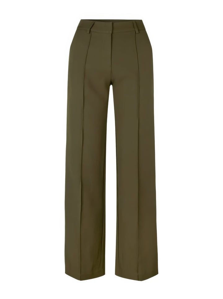 Damen Elegante Hose mit Hochbund in Grün 3