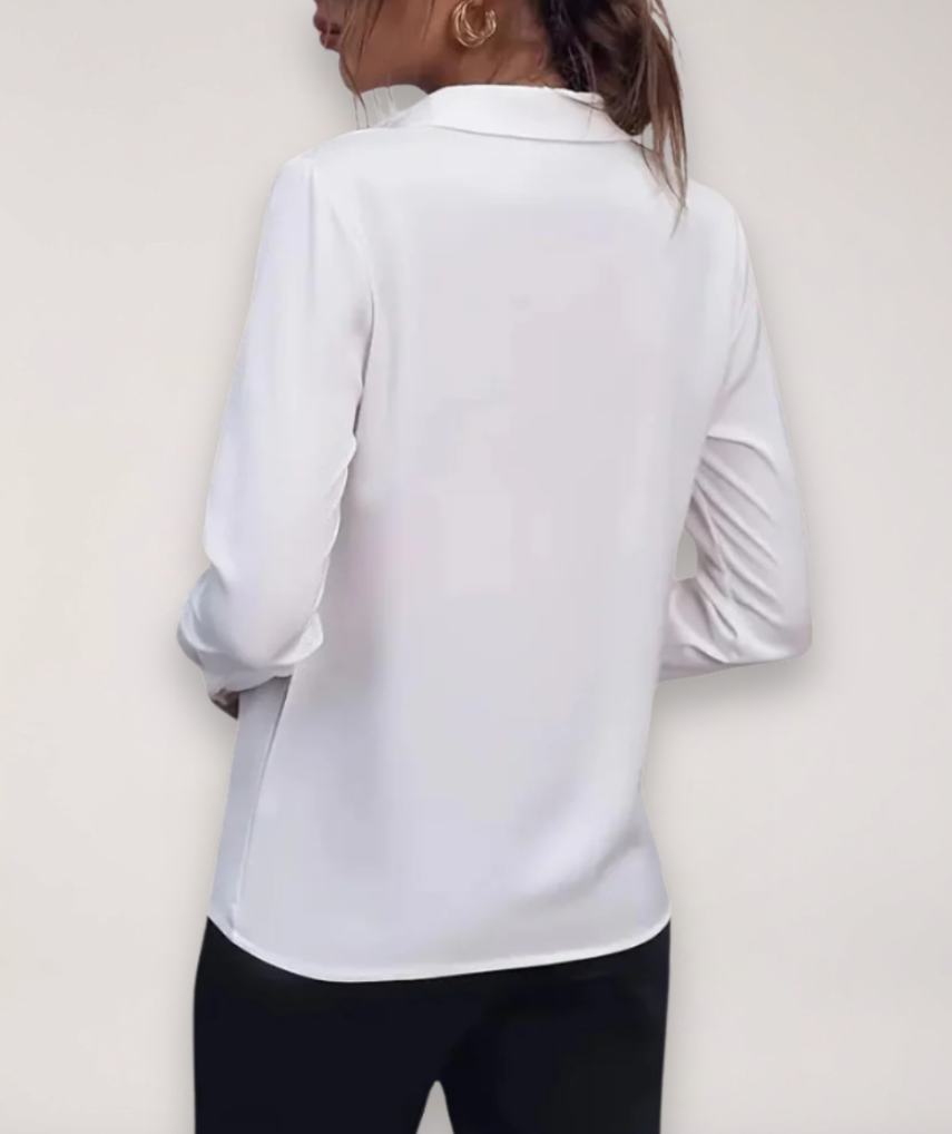 Damen Elegante Klassische Bluse Für Arbeit (2)