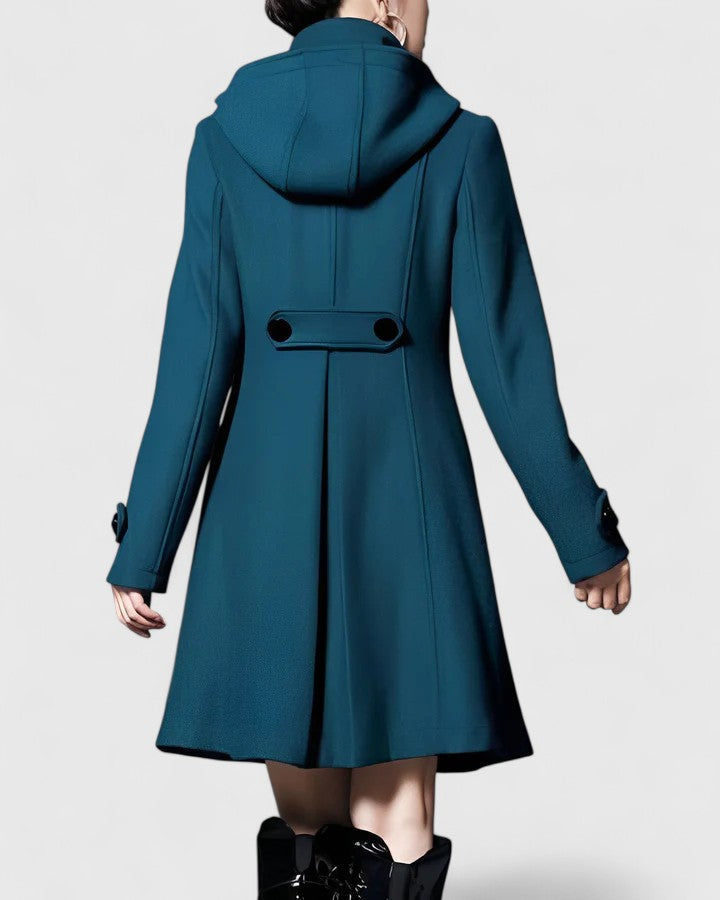 Damen elegante lange Übergangsjacke für Herbst (2)