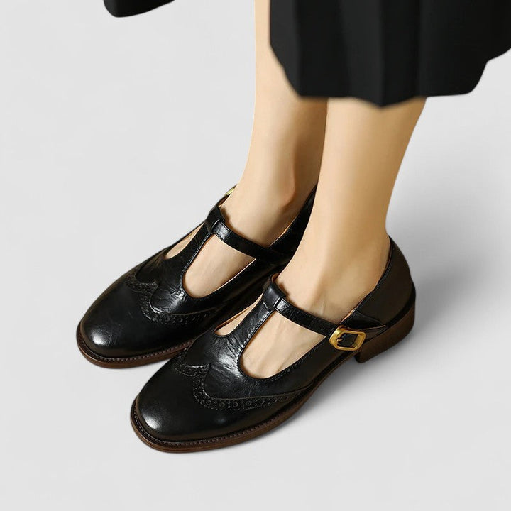 Damen Elegante Orthopädische Mary Janes in Schwarz