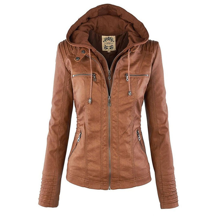 Damen Elegante Thermojacke mit abnehmbarer Kapuze (4)