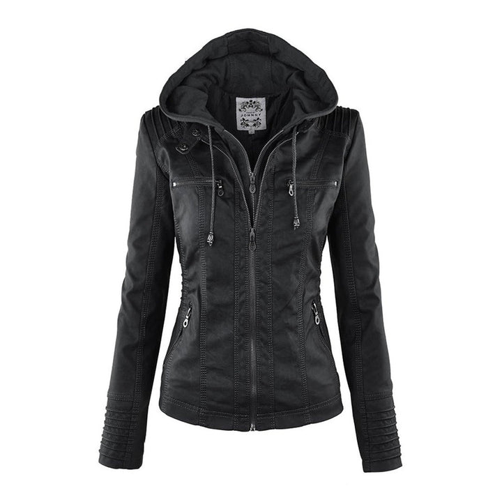 Damen Elegante Thermojacke mit abnehmbarer Kapuze (5)