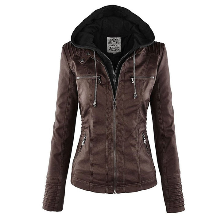 Damen Elegante Thermojacke mit abnehmbarer Kapuze (6)