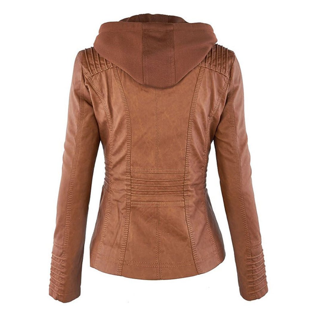 Damen Elegante Thermojacke mit abnehmbarer Kapuze (9)
