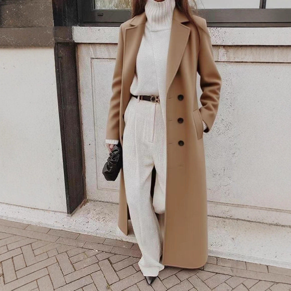 Damen eleganter Langmantel für Herbst (2)