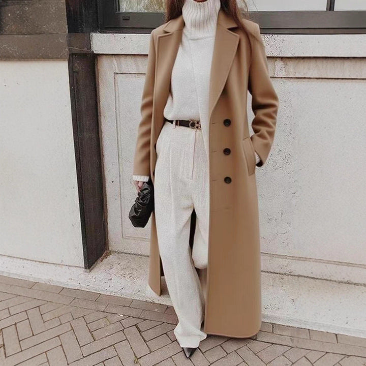 Damen eleganter Langmantel für Herbst (2)