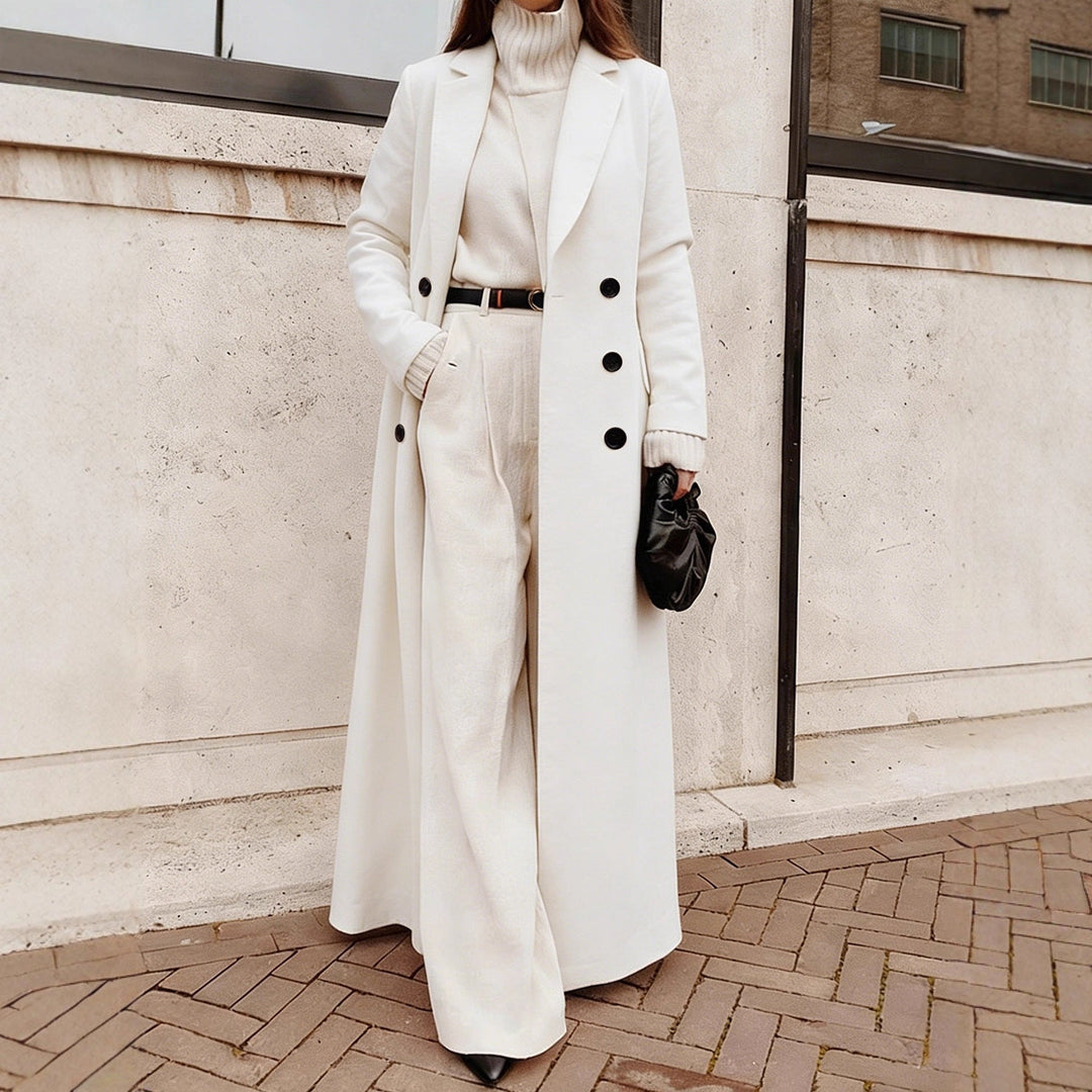 Damen eleganter Langmantel für Herbst (3)