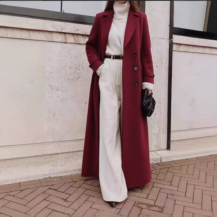 Damen eleganter Langmantel für Herbst (4)