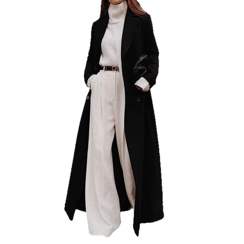 Damen eleganter Langmantel für Herbst (5)