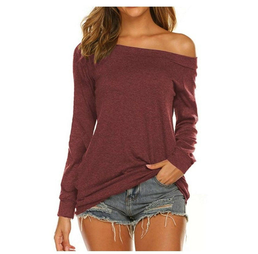 Damen Eleganter Pullover für Büro und Freizeit in Burgund