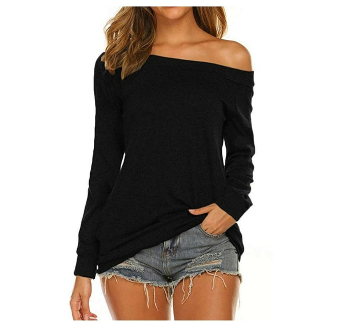 Damen Eleganter Pullover für Büro und Freizeit in Schwarz