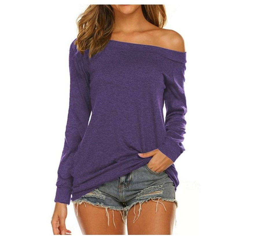 Damen Eleganter Pullover für Büro und Freizeit in Violett