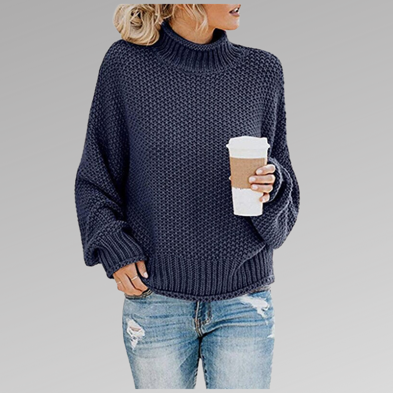 Damen Eleganter Pullover für den Herbst in Blau 2